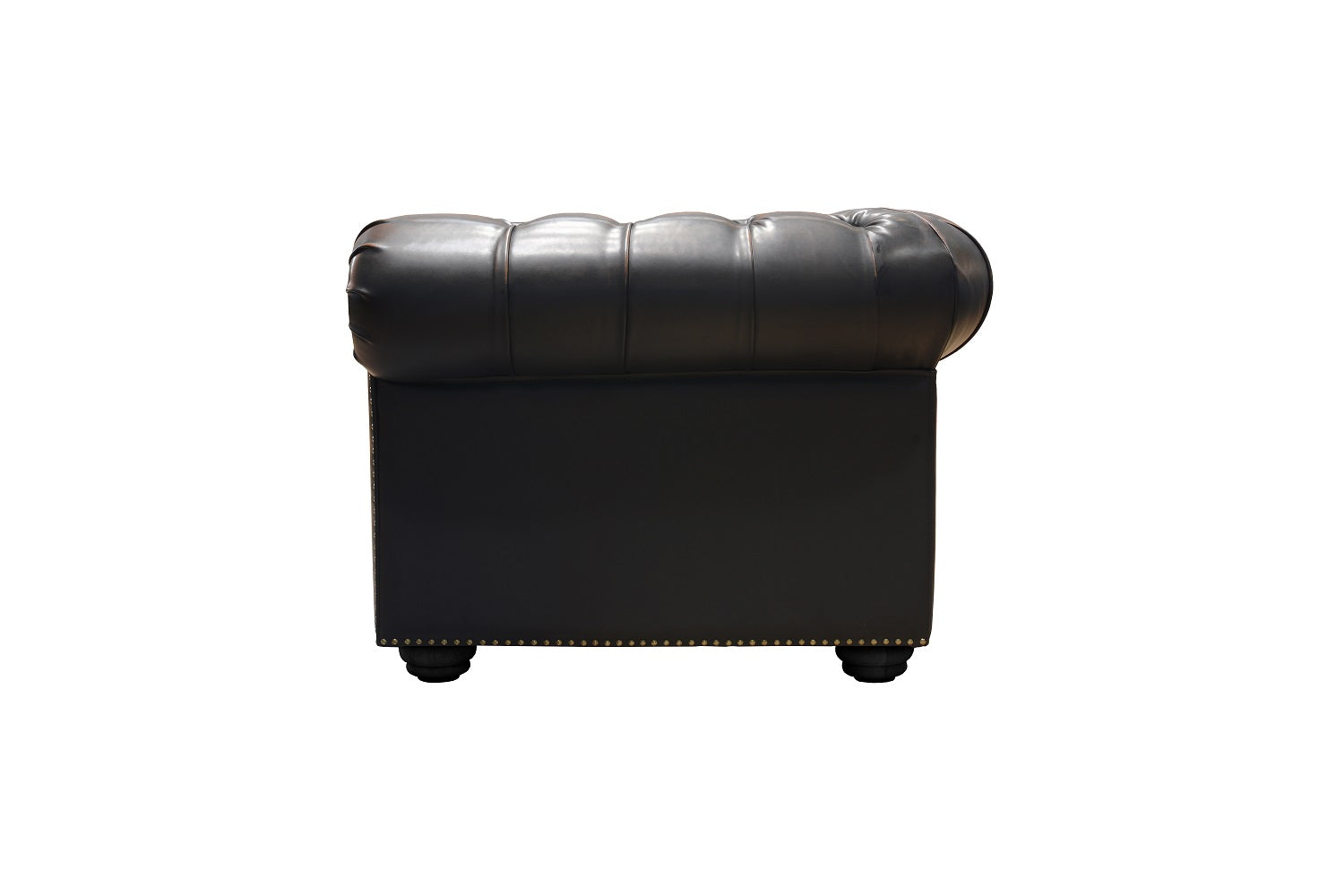 Chesterfield Sofa aus Leder mit Holzbeinen | Modell GYMA G